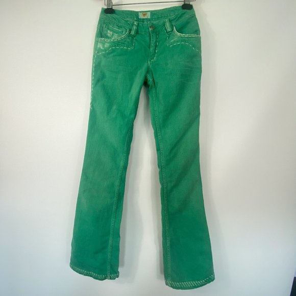 Antik Denim Denim - Antik Denim Fawcett Boot Cut Jeans in Green